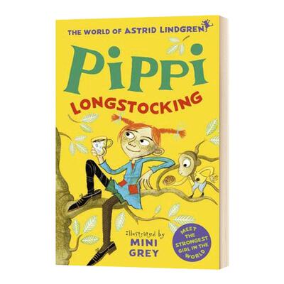 长袜子皮皮 Pippi Longstocking 英文原版 长袜皮皮系列 英文版美国校园小说 儿童章节书 Astrid Lindgren 进口英语书籍