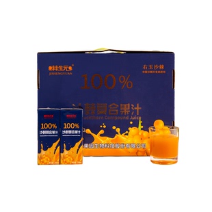 中秋节日送礼0添加棘生元右玉沙棘复合果汁饮料果浆250ml*12盒