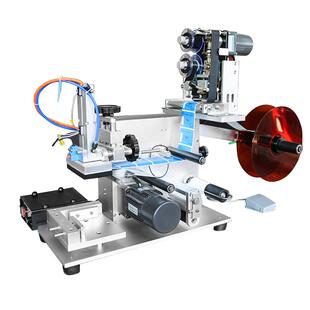 银泰MT-60平面贴标机自动小型平面不干胶贴标签机方瓶扁瓶纸盒卡片塑料袋贴商标机打码机热敏纸二维码包装机