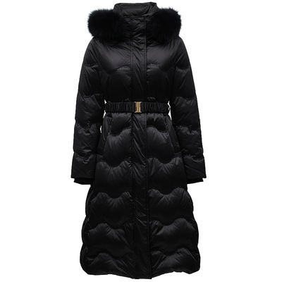 【奶油羽绒】VeroModa2025冬新款亮片刺绣收腰显瘦轻盈长款羽绒服