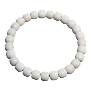 天然油棕真白玉菩提手串佛珠单圈文玩细小珠女款男白玉菩提子手链