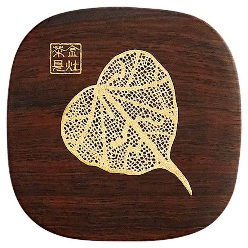 金灶黑檀木茶杯垫家用杯托