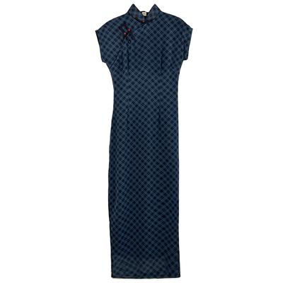 民国风曳地长款旗袍1930