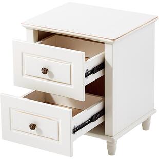林氏床头柜美式简易卧室 儿童床头柜置物边柜储物柜子木业LS196B1