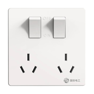 国际电工86型扩展式插座排插厨房拓展多孔二开六孔插座无线插排