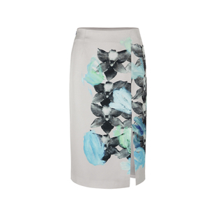 MARYLING玛俪琳2025春季新品高级灰油画印花包臀半裙A1FBW72330