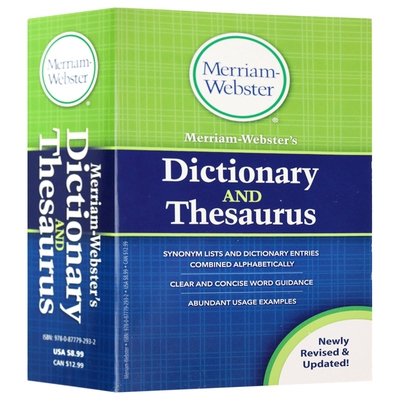 韦氏同义词字典 英文原版 Merriam-Webster's Dictionary and Thesaurus 新版 英文版词典工具书 进口原版英语词汇学习书籍