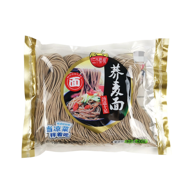 三个樱桃荞麦面低脂肪半干煮挂面