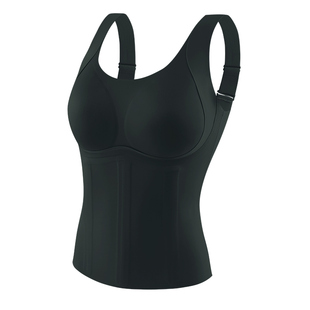 安娜蜜语大码保暖背心女带胸垫调整型塑身衣收腹美体无痕修身显瘦