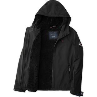 【自营】TOMMY HILFIGER男加绒加厚连帽棉服休闲舒适百搭保暖外套