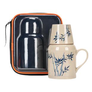 陶瓷小暖壶开水瓶办公杯大容量杯子焖茶壶泡茶壶杯子便携包闷茶壶