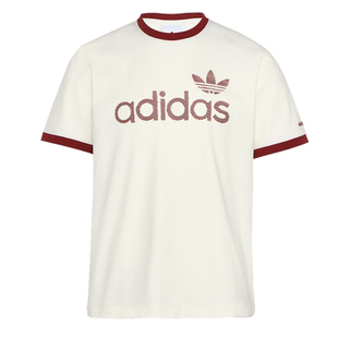 王鹤棣同款纯棉柔软亲肤针织短袖T恤男adidas阿迪达斯三叶草
