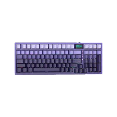 K980暮云紫98键光轴电竞游戏机械键盘侧刻
