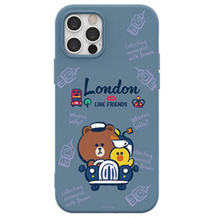 LINE FRIENDS周游世界布朗熊iPhone15手机壳Pro液态硅胶Max软套防摔适用于苹果14promax情侣13外壳