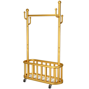 落地衣帽架轻奢高级卧室挂衣架家用简易可移动置物结实耐用晾衣架