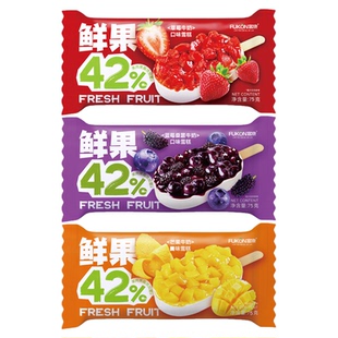 【新品】富康雪糕草莓/蓝莓桑葚/芒果牛奶果酱口味网红冰淇淋冷饮