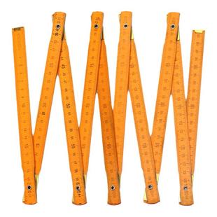 十折尺木折尺折叠尺子全长2米测量划线老款怀旧教学学生木工工具