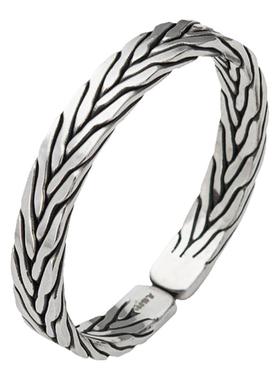 麻花 镯999纯银手工手镯九股麻花编织开口复古实心个性情侣款定制