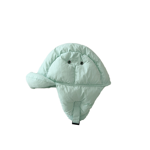 儿童帽子秋冬季加厚保暖纯色东北帽男女童宝宝户外穿搭防寒雷锋帽