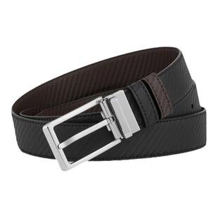 【新年礼物】dunhill登喜路双面30 毫米圆形刻面针扣皮带腰带