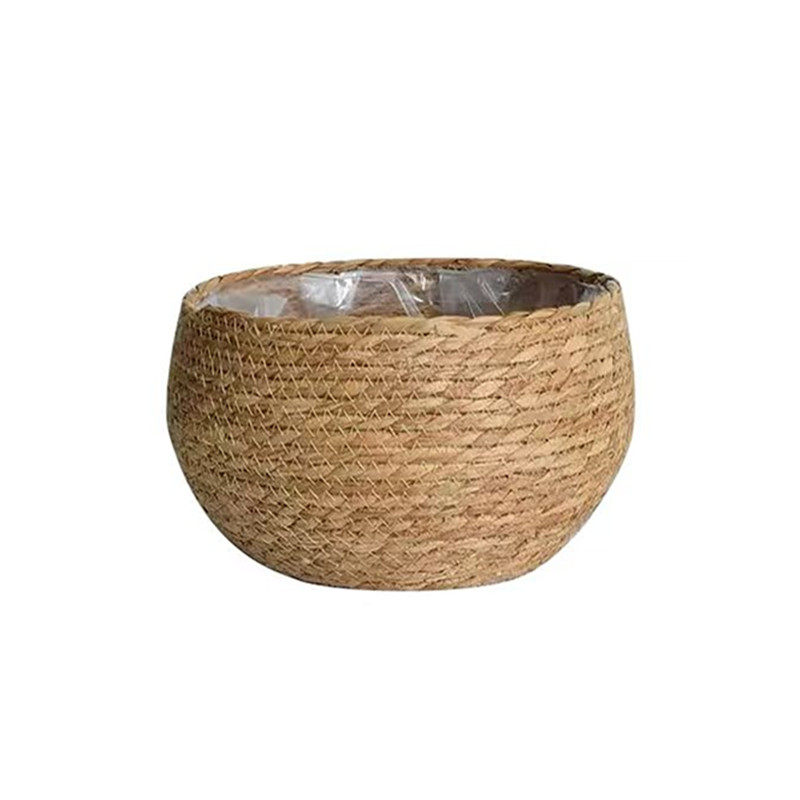 草编藤编花盆手工竹编织绿萝大花盆蝴蝶兰创意简约绿植盆田园花篮