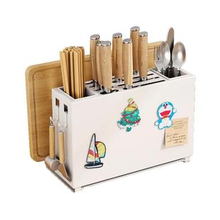 壁挂免打孔台面一体刀架筷子砧板刀座置物厨房放菜板收纳沥水刀具