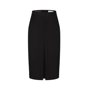 TieForHer Marlo博主同款黑色A字半身裙女高级感显瘦通勤氛围感