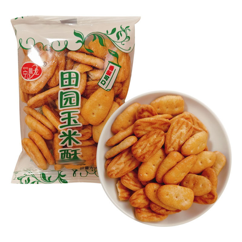 宁晨龙田园玉米饼干休闲零食