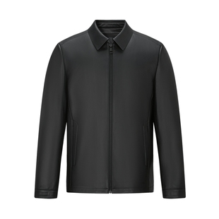 七匹狼翻领羽绒皮衣夹克外套男士秋冬正品新款可脱卸内胆男装上衣