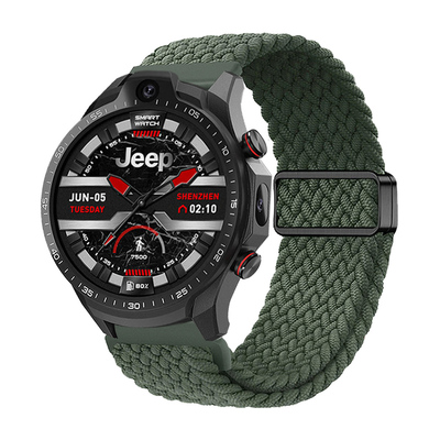 适用Jeep手表尼龙编织磁吸表带