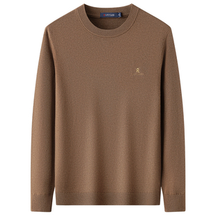 [一线成衣/纯羊毛]梦特娇针织打底衫圆领毛衣男款秋冬羊毛衫上衣J