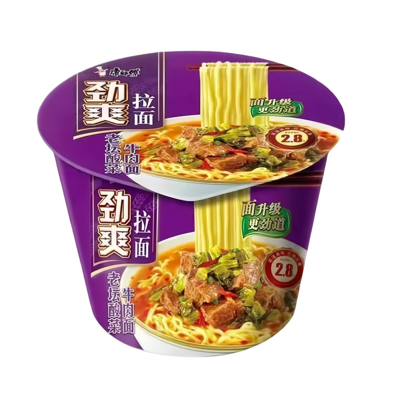 新品康师傅劲爽拉面特价一整箱老冲泡方便面/拉面/面