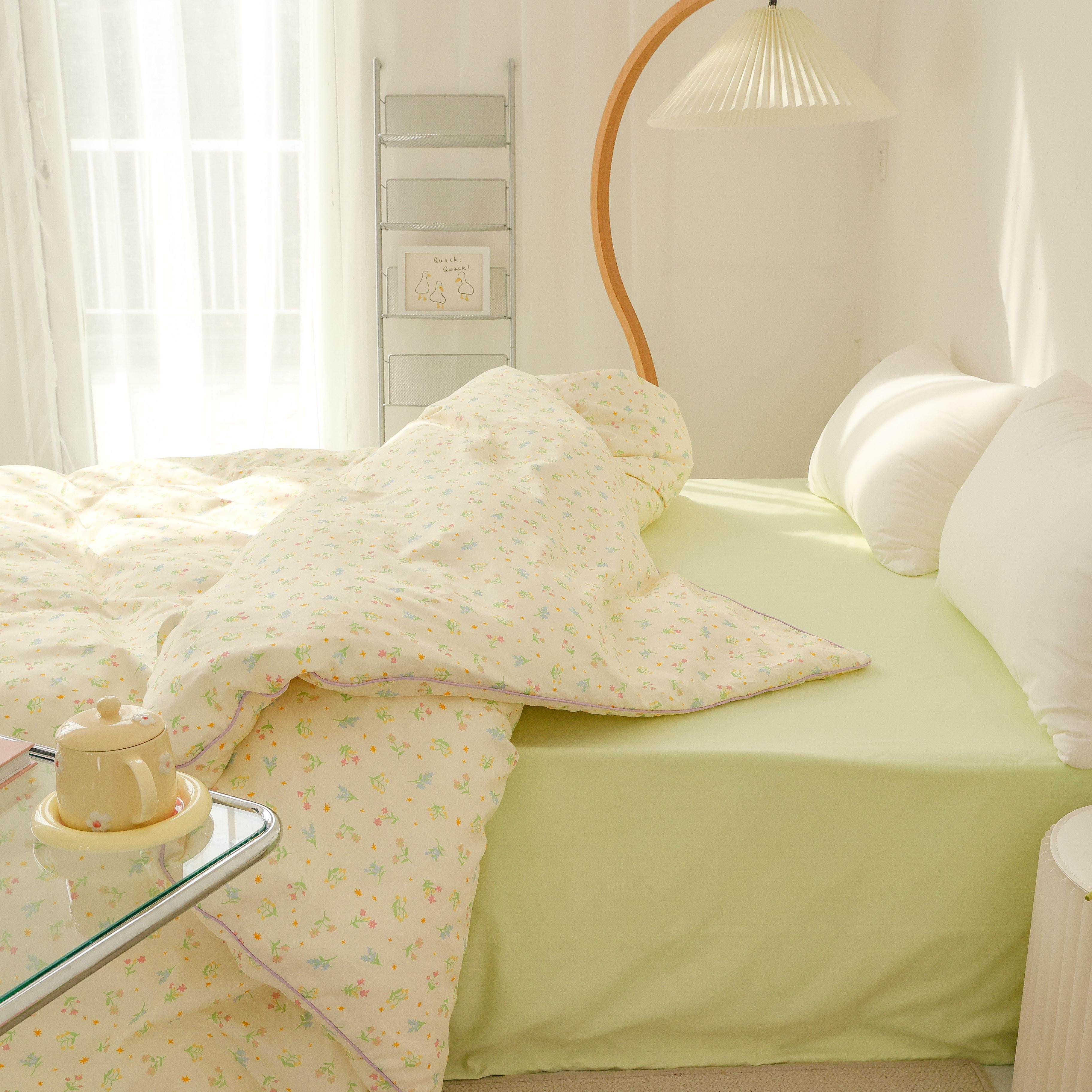 《仅春天可见》奶fufu春日小碎花全棉被套单件被罩纯棉被单ins风