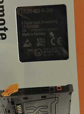 议价魏德米勒u-remote远程IO 型号:UR20-8DI-N-3W 货号:131537000