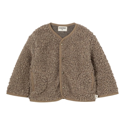 7Z Little现货 西班牙COZMO FW25秋冬儿童棕色泰迪绒保暖外套