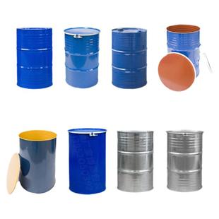 大油桶200L升铁皮桶柴油汽油专用桶人防带盖加厚铁桶圆桶油桶装饰