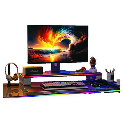 黑胡桃木显示器增高架垫高收纳