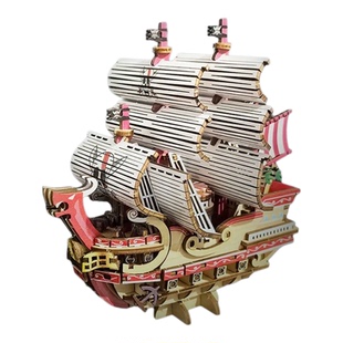 万里阳光号雷德佛斯号黄金梅丽号木质拼装积木手办模型儿童节礼物