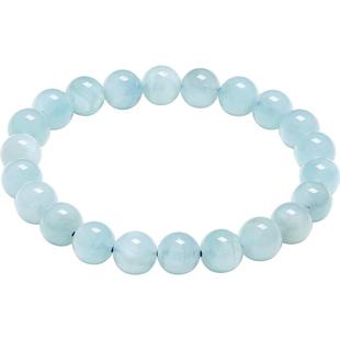 六桂福珠宝海蓝宝手串男款水晶玉石转运珠情侣手链新年礼物送女友