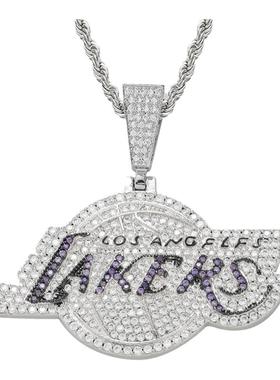 湖人篮球队纪念吊坠项链