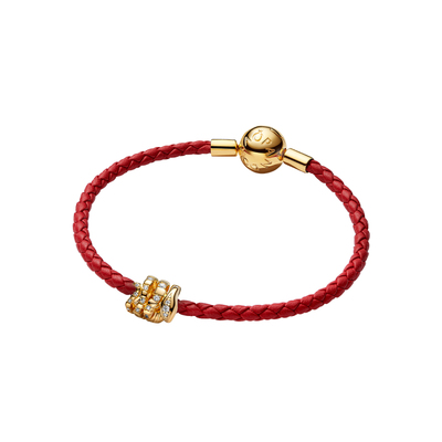 [新年礼物]Pandora潘多拉小金蛇手链套装好运寓意独特精致红绳