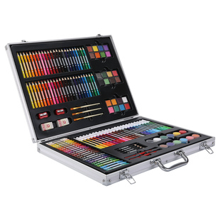 mobee儿童画画工具水彩笔画笔礼盒蜡笔小学生绘画套装礼盒美术彩色笔幼儿园男孩女孩61生日礼物