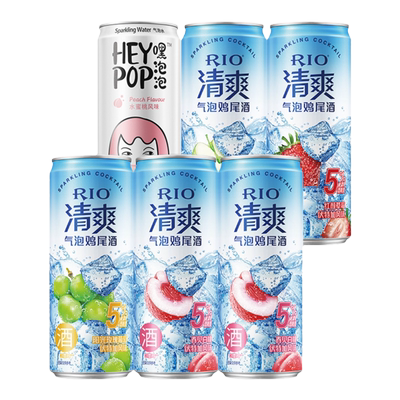 RIO锐澳鸡尾酒清爽强爽组合5罐