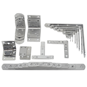 不锈钢角码90度TL型直片一字连接件直条平角铁桌椅家具门窗固定片