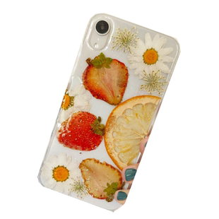 手工干花真水果滴胶手机壳适用iphone12/13/14promax 7/8plus/xr/vivos10/OPPO/华为mate50pro/永生花草莓