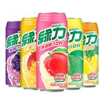 台湾绿力果汁饮品葡萄汁水蜜桃番石榴水果味480ml6罐聚餐网红饮料