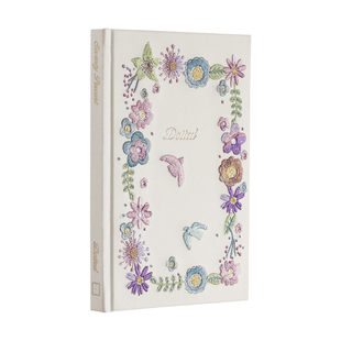 春屿重工刺绣笔记本日记手账本布艺页码点阵空白本周计划A5自填月计划Embroidered Journal礼品定制FSC白瑶纸