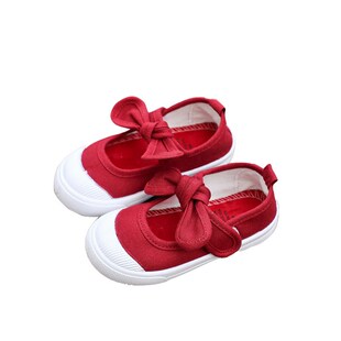2023春款女童方口布鞋宝宝鞋单鞋婴儿软底学步鞋公主鞋帆布鞋