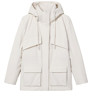 【保暖90鹅绒】Miss Sixty25冬新款羽绒服外套收腰连帽修身通勤