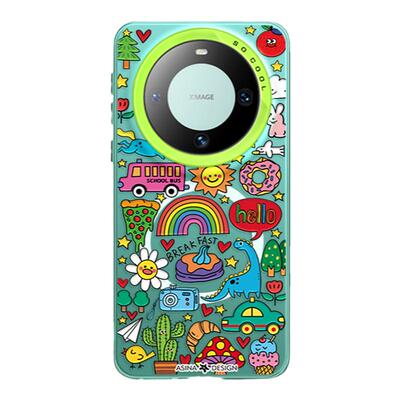 MASFEIL × 亮彩涂鸦适用华为Mate80Promax手机壳磁吸支架p80保护套mate60潮mt70女全包Pura70防摔50新款Pro+